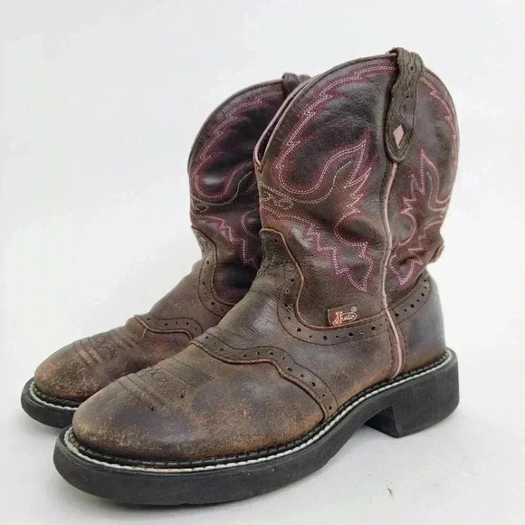 Justin Gypsy Gemma Aged Bark Western Cowboy Cowgirl Boots - 6.5 - Picture 5 of 10